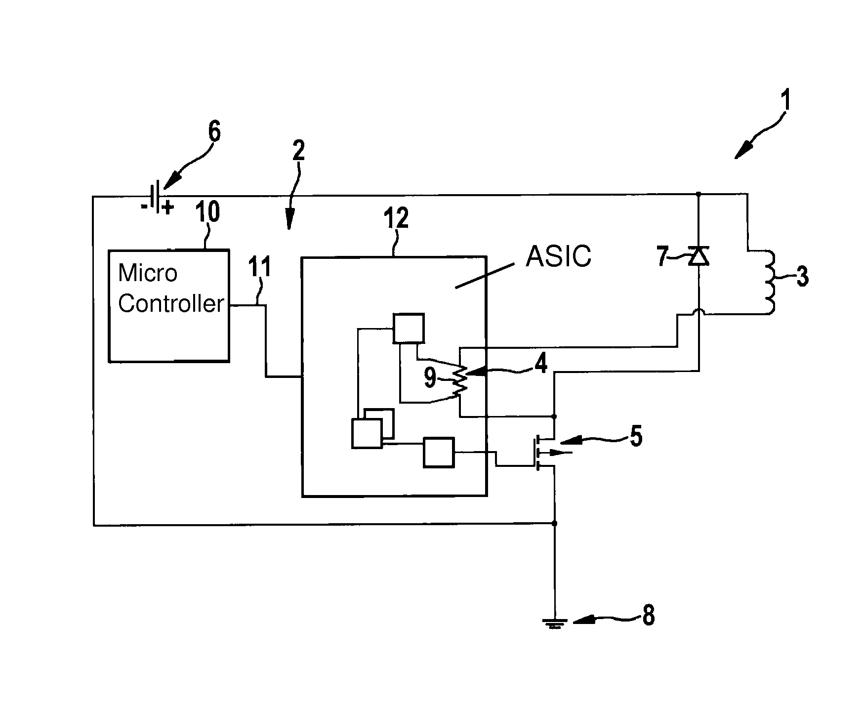 Method for controlling the current intensity of the electric current flowing through an inductive consumer and a corresponding circuit configuration