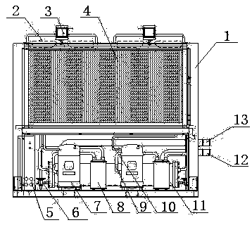 Water-cooled screw type cold water unit