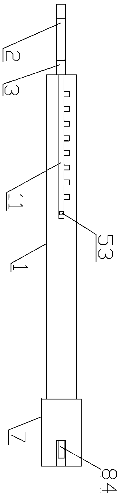 Elastic pressing type hot-line work insulating lock rod
