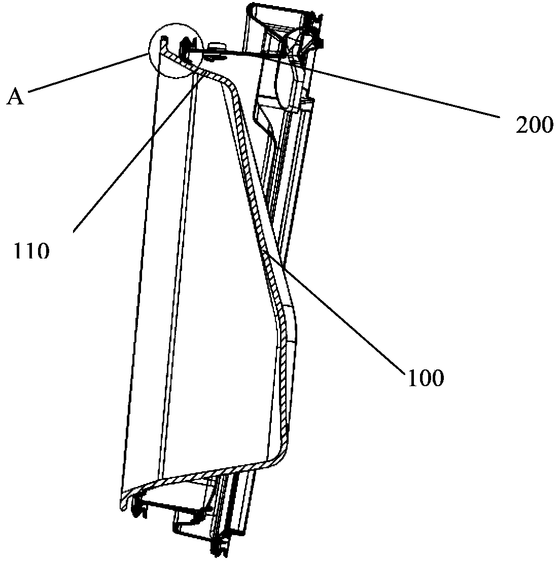 Door sealing structure for horizontal shaft washing machine and horizontal shaft washing machine