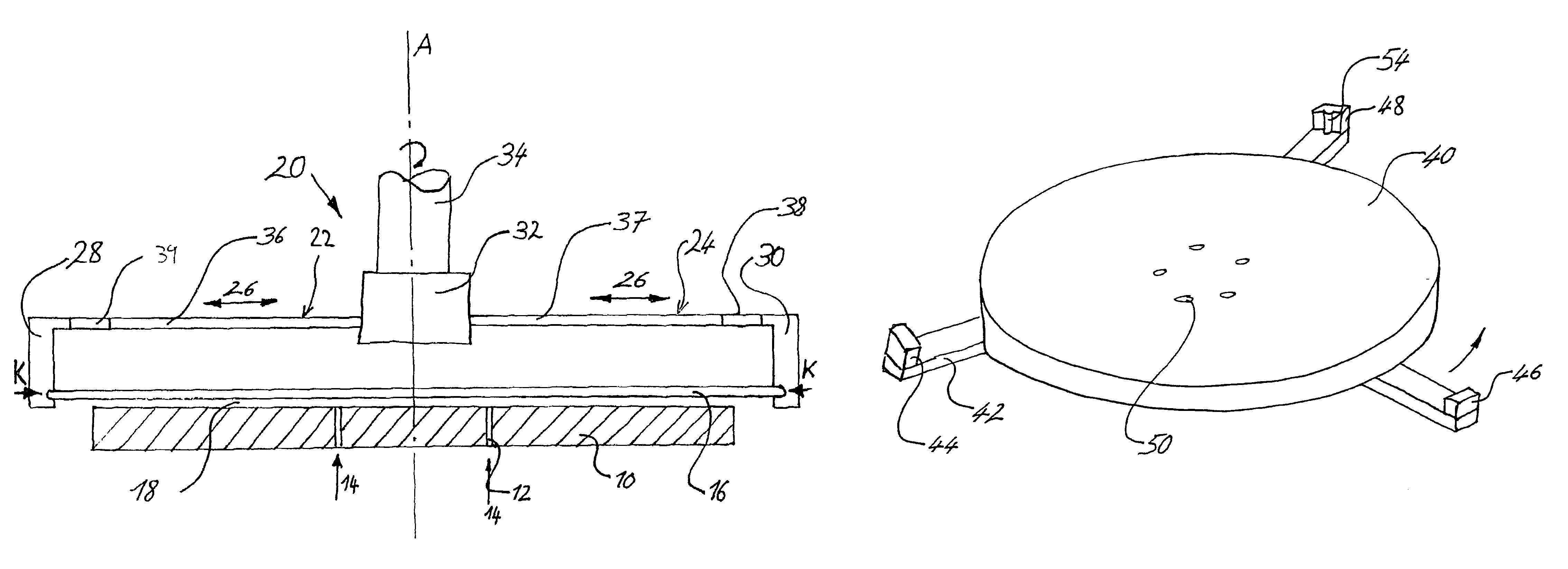 Holding and turning device for touch-sensitive flat objects
