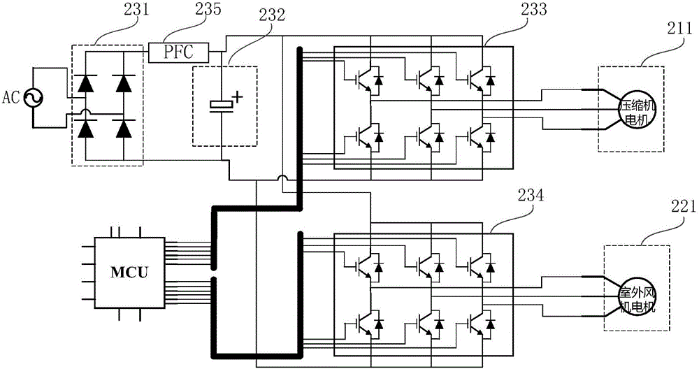 Air conditioner and combined control method for compressor in air conditioner and outdoor draught fan