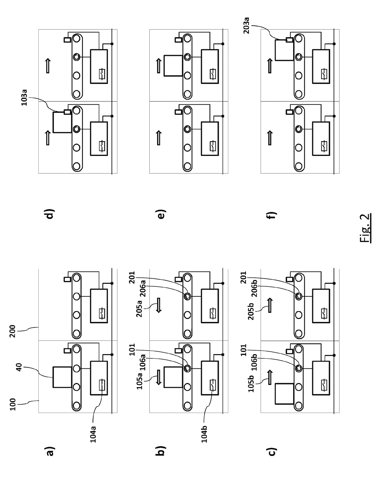 Installation method for setting up conveying devices