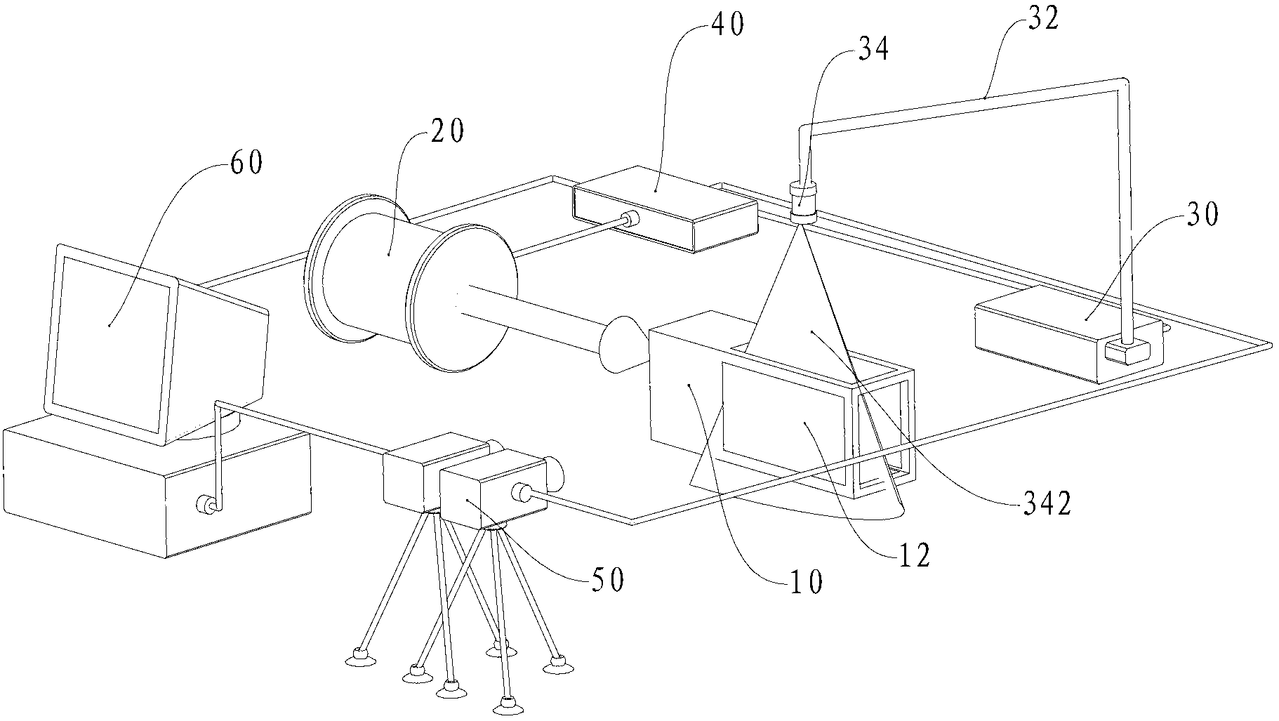 Display system and display method for NPLS (nano-tracer planar laser scattering) three-dimensional structure of supersonic flow field