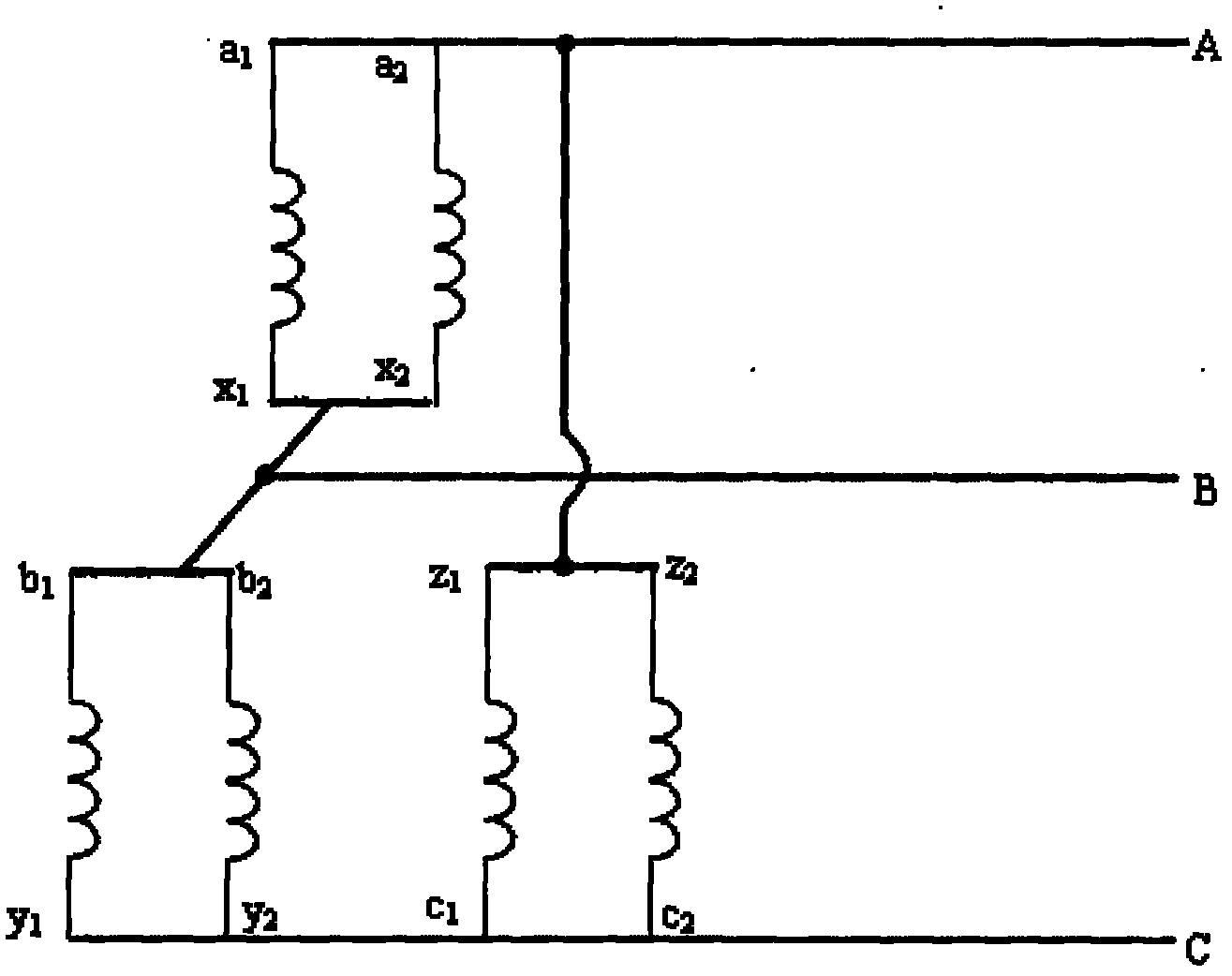 Variable-speed three-phase asynchronous motor