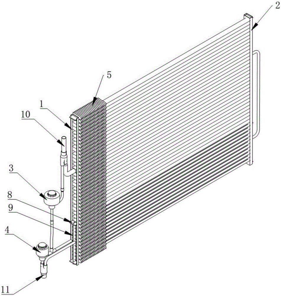 Parallel flow heat exchanger, air conditioner with the same and control method of air conditioner