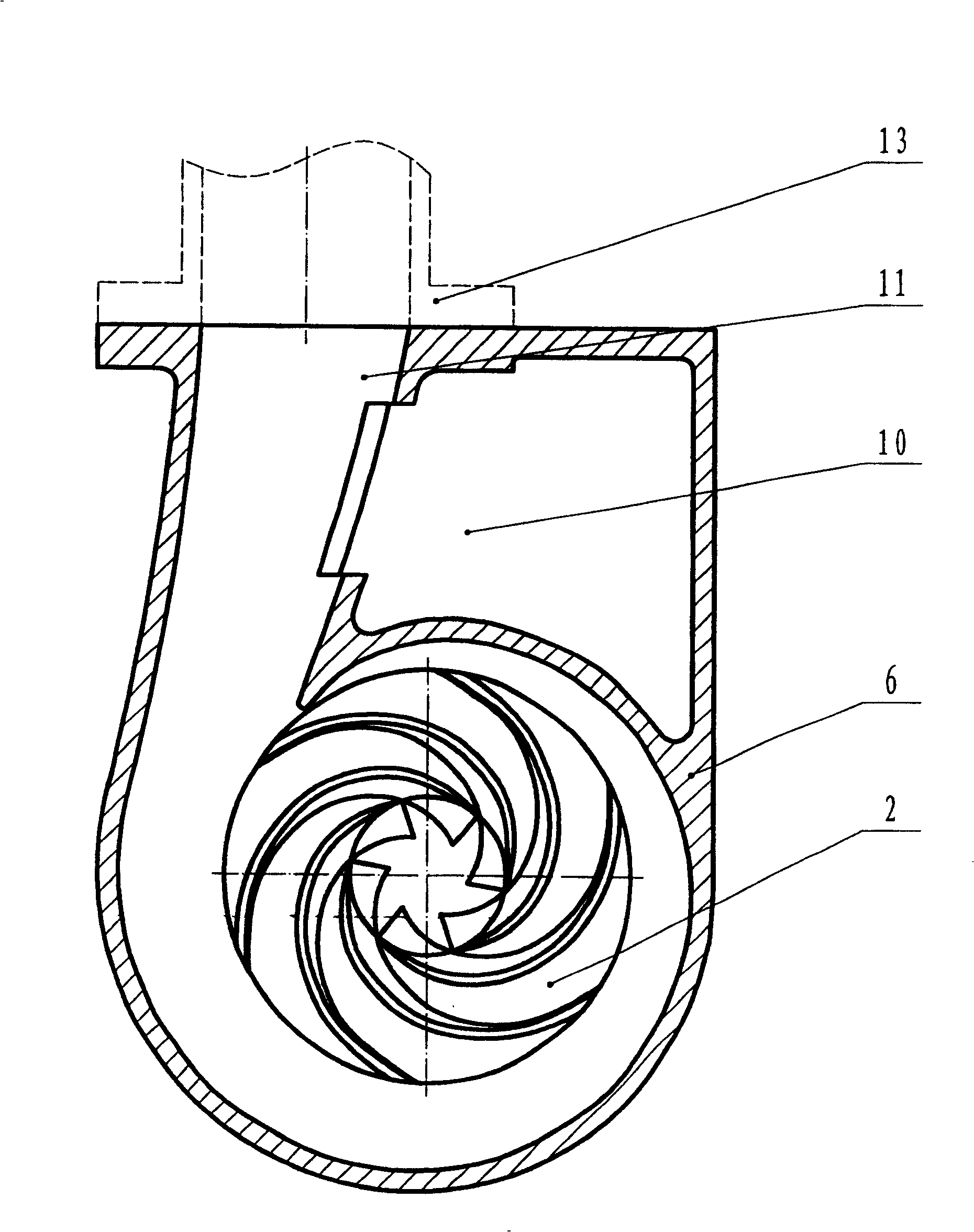 Big-flow self-priming centrifugal pump