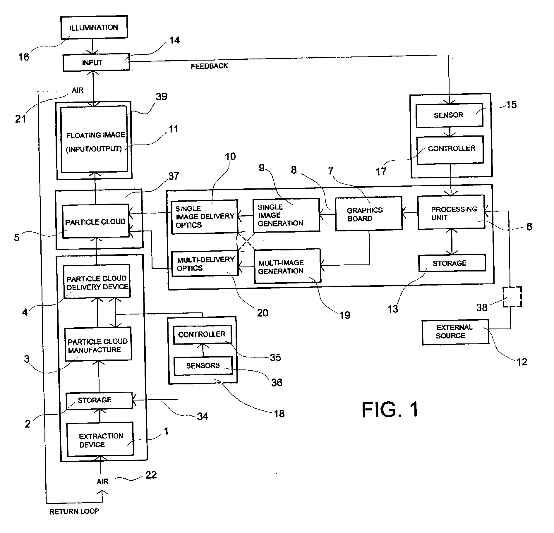 Method and system for free-space imaging display and interface