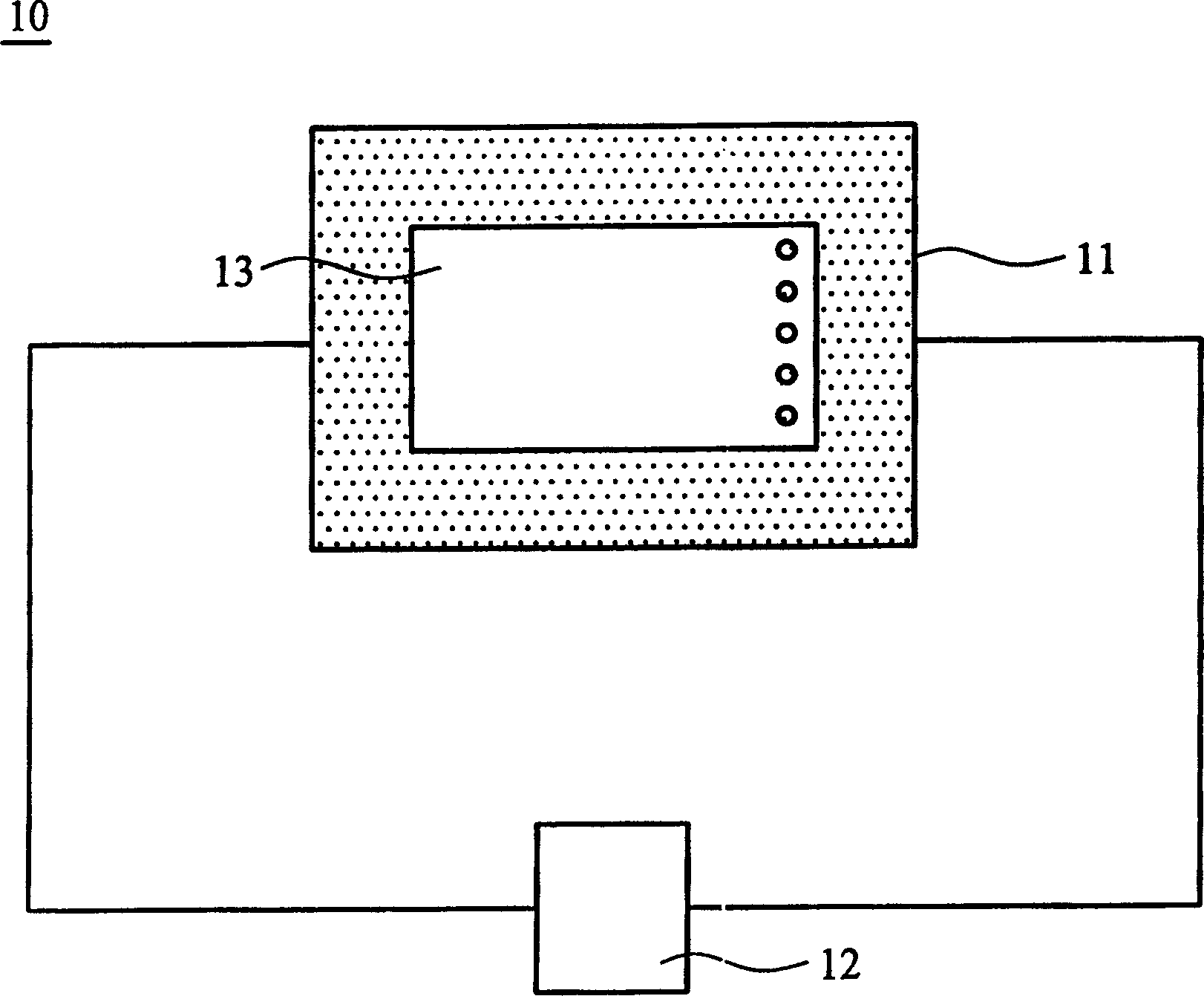 Portable electrophoresis detecting device and its basement