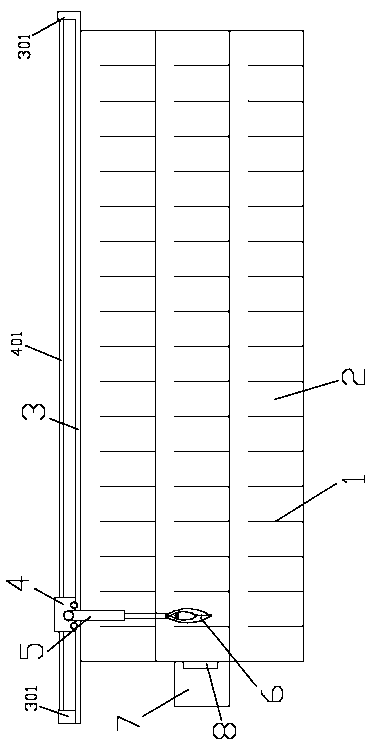 Automatic book returning type bookshelf for library and working method thereof