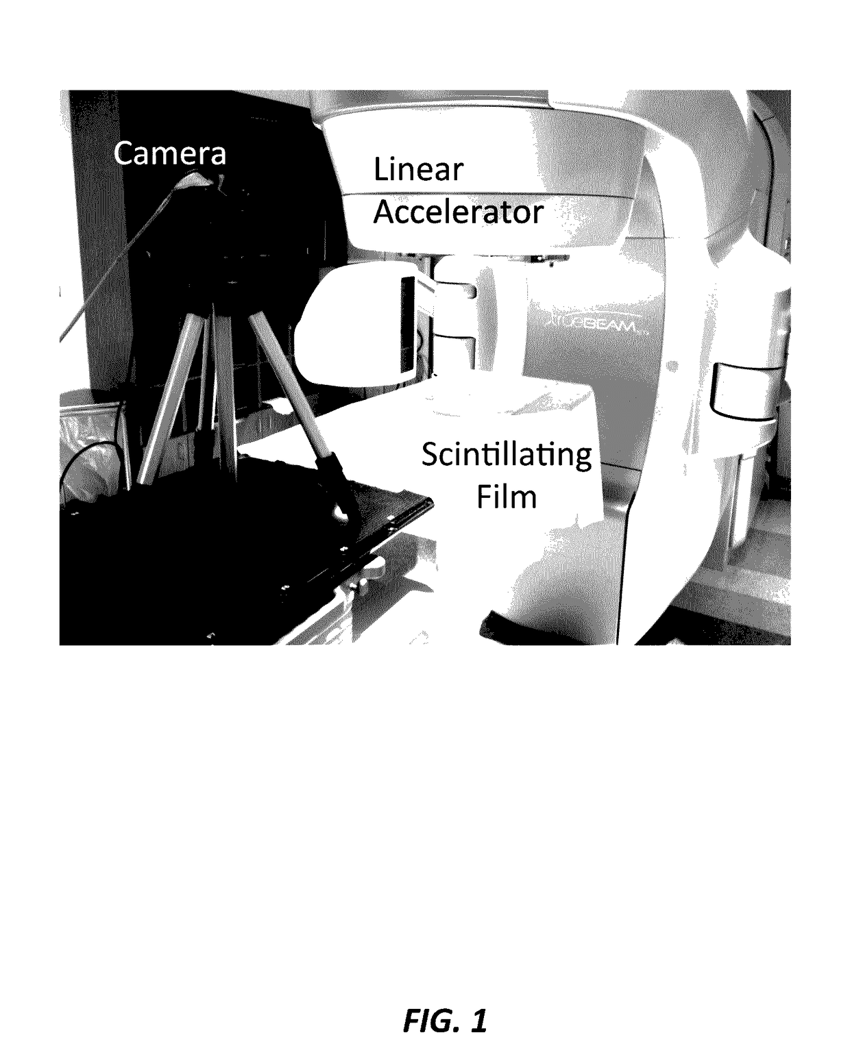 Visualizing radiation therapy beam in real-time in the context of patient's anatomy
