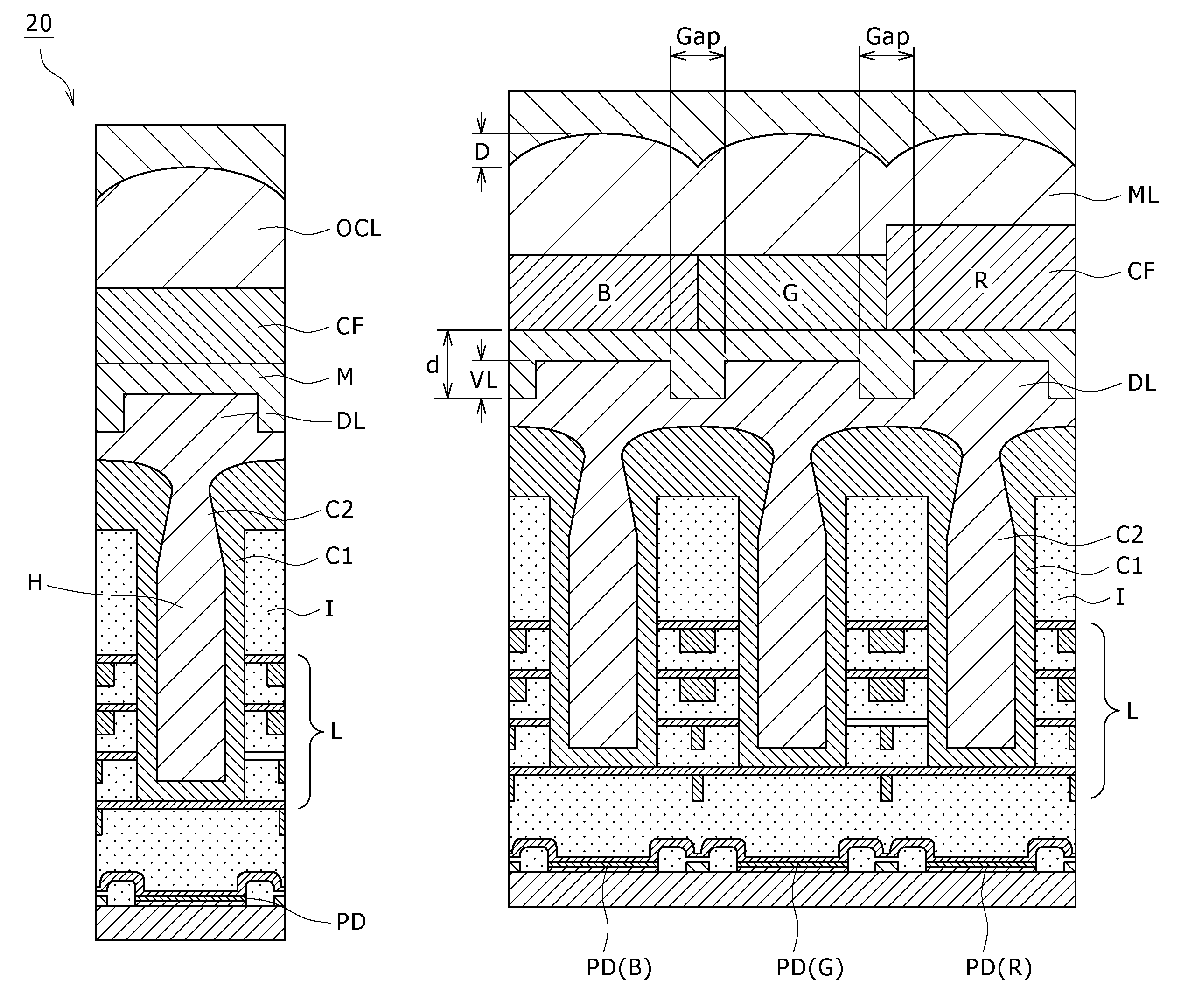 Solid-state image pickup device, method of manufacturing the same and electronic apparatus