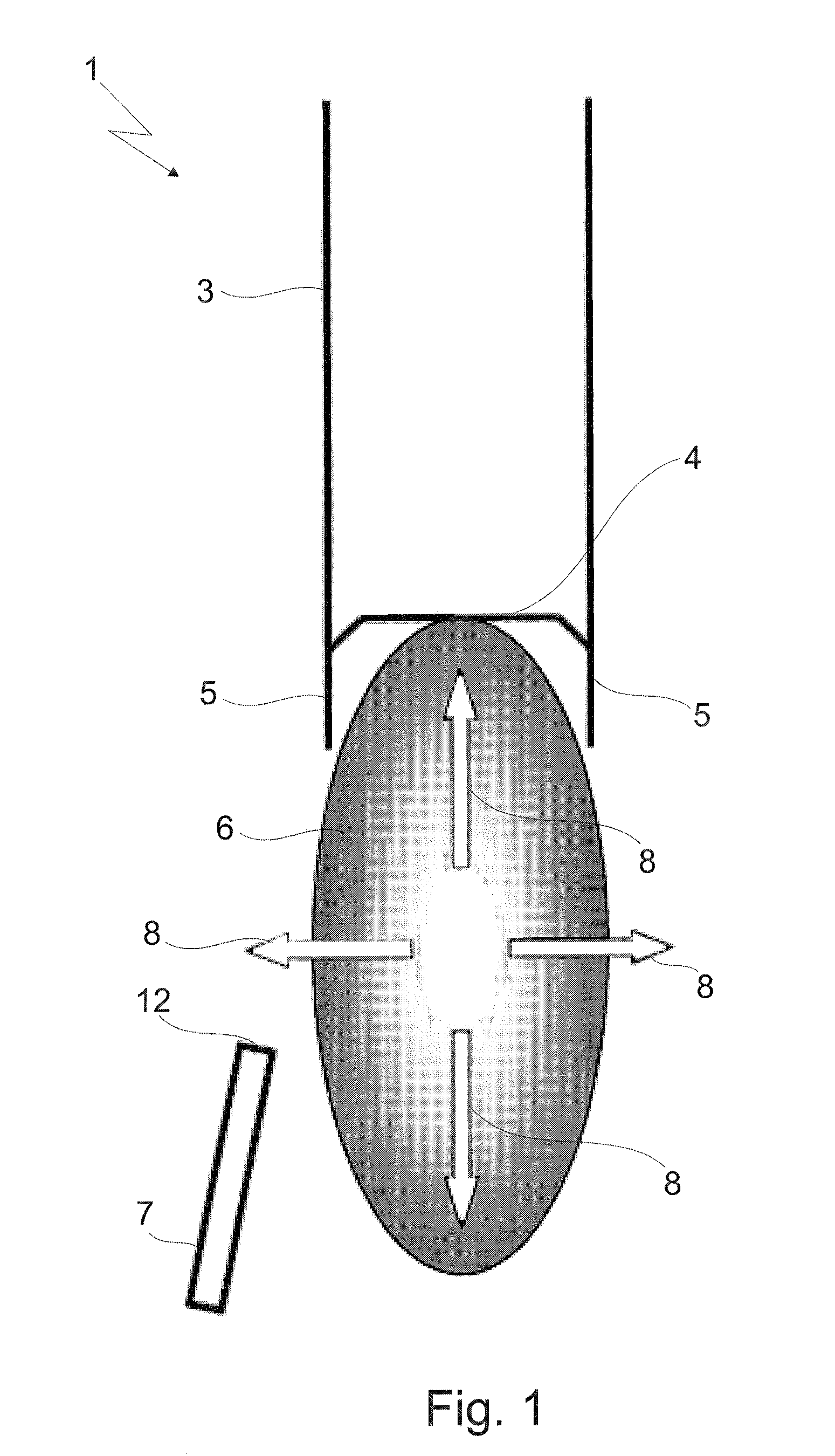 Apparatus for the sterilization of plastics material containers by means of medium-controlled electron beams