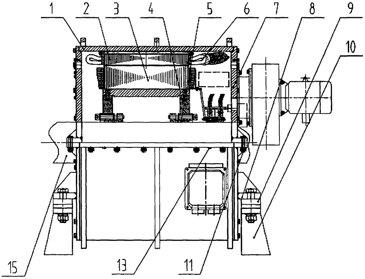 Shaft-holding type shaft-driven generator for a ship