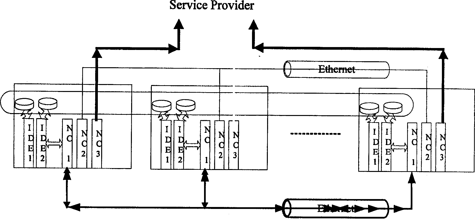 Multiple machine file storage system and method