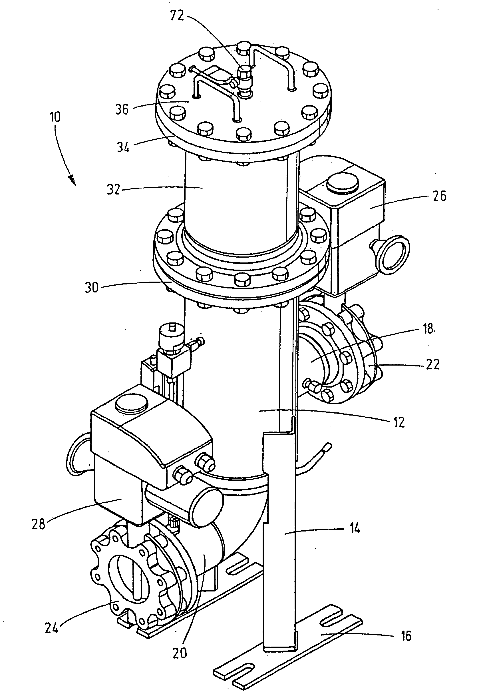 Filter with data storage provided with an antenna for transmitting signals