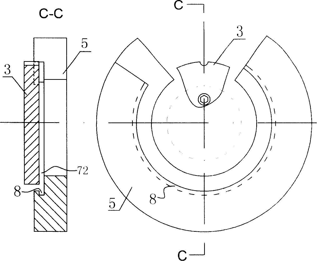 Clamping mechanism for double end threading machine