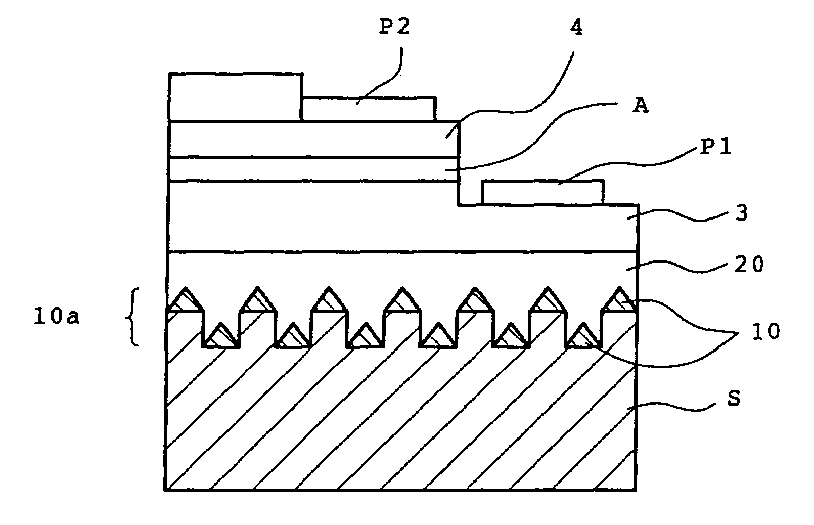 GaN group semiconductor light-emitting element with concave and convex structures on the substrate and a production method thereof