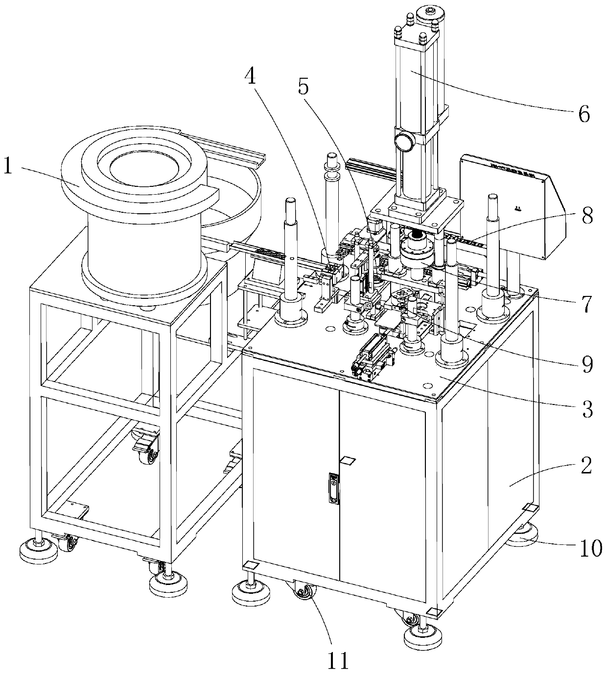 Carrying type full-automatic PIN pressing machine