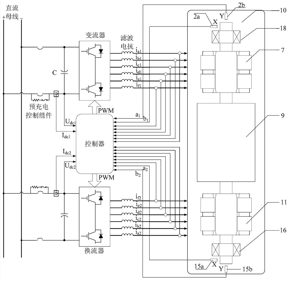 Driving and suspension integrated multi-phase fly wheel energy storage device