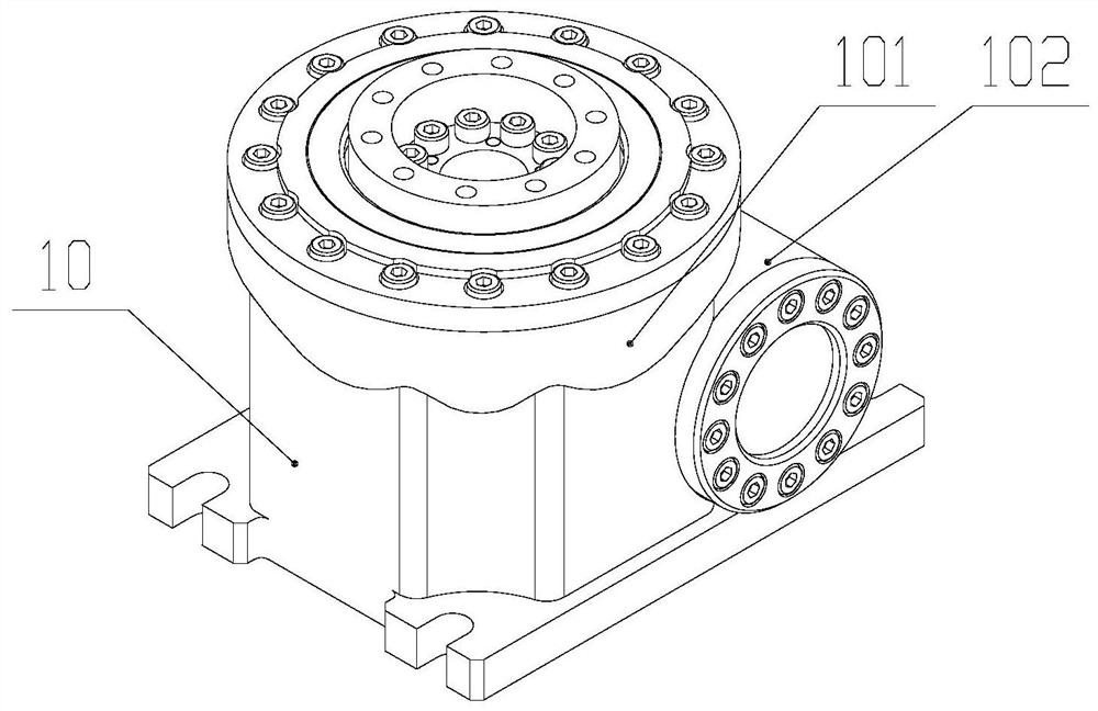 Umbrella-shaped roller cam rotating table