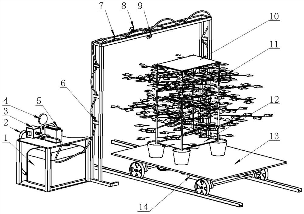 Measurement and evaluation method of spatial fog droplet deposition based on plant canopy porosity