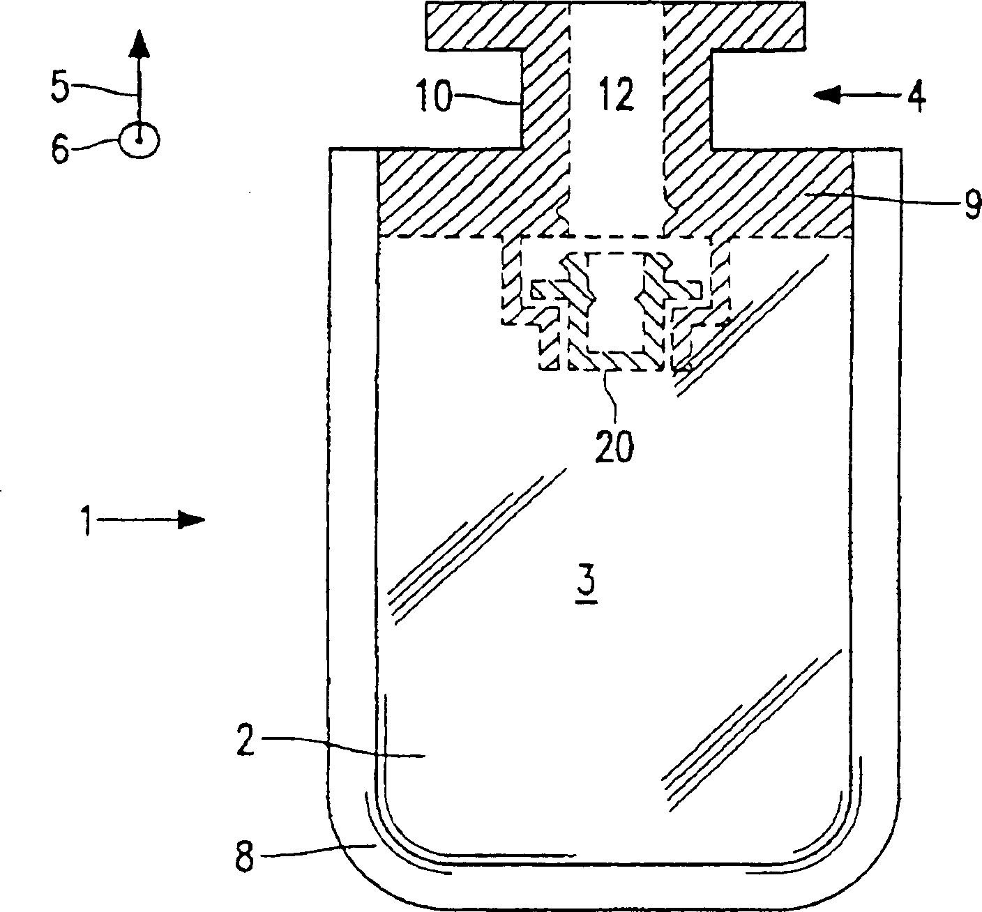 Container and sealing device for use in container