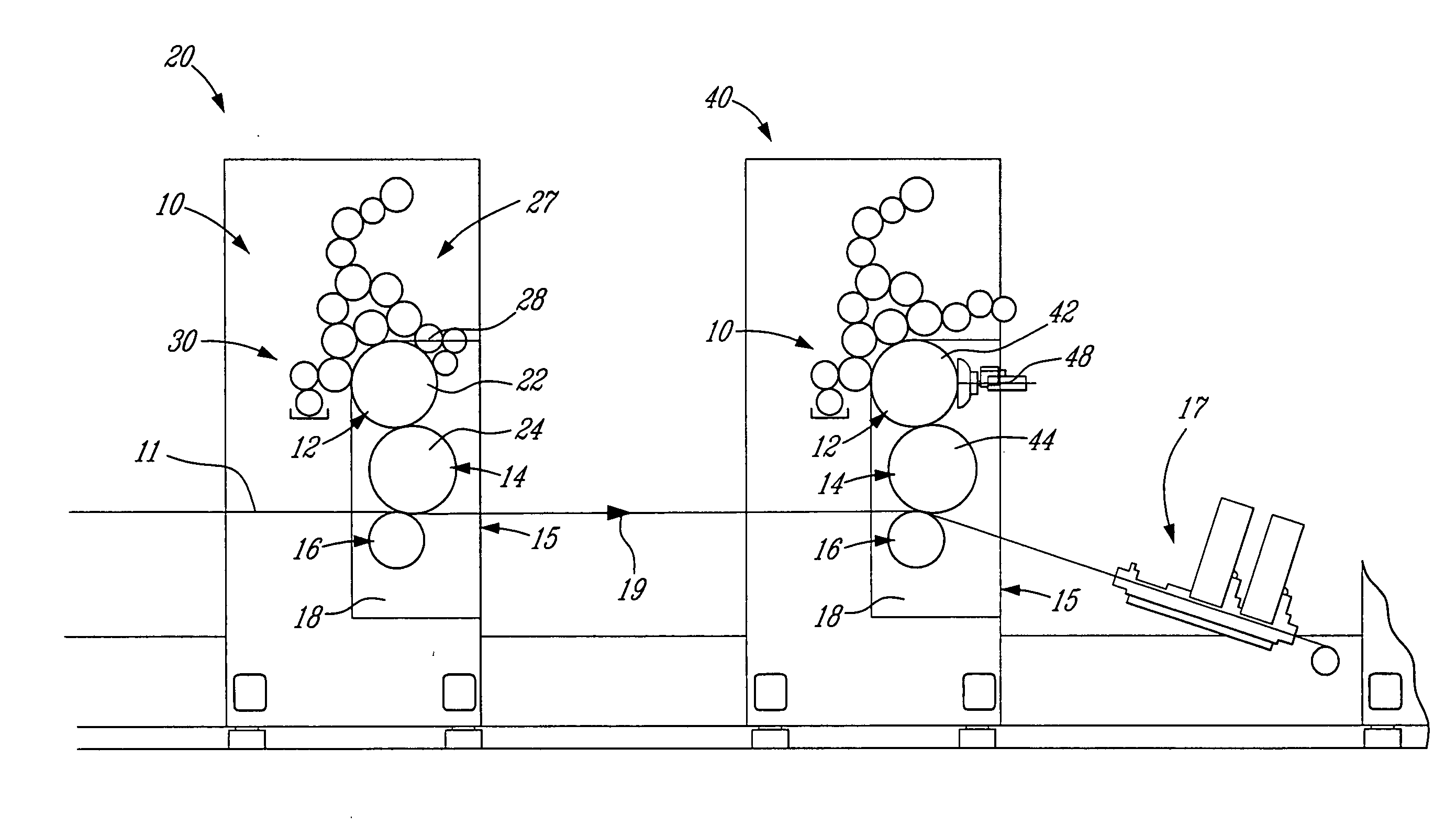 Printing unit convertible between at least two printing modes