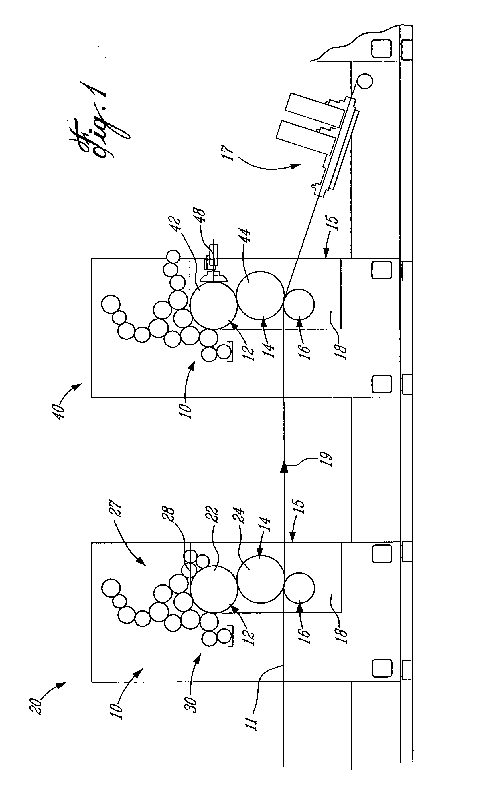 Printing unit convertible between at least two printing modes