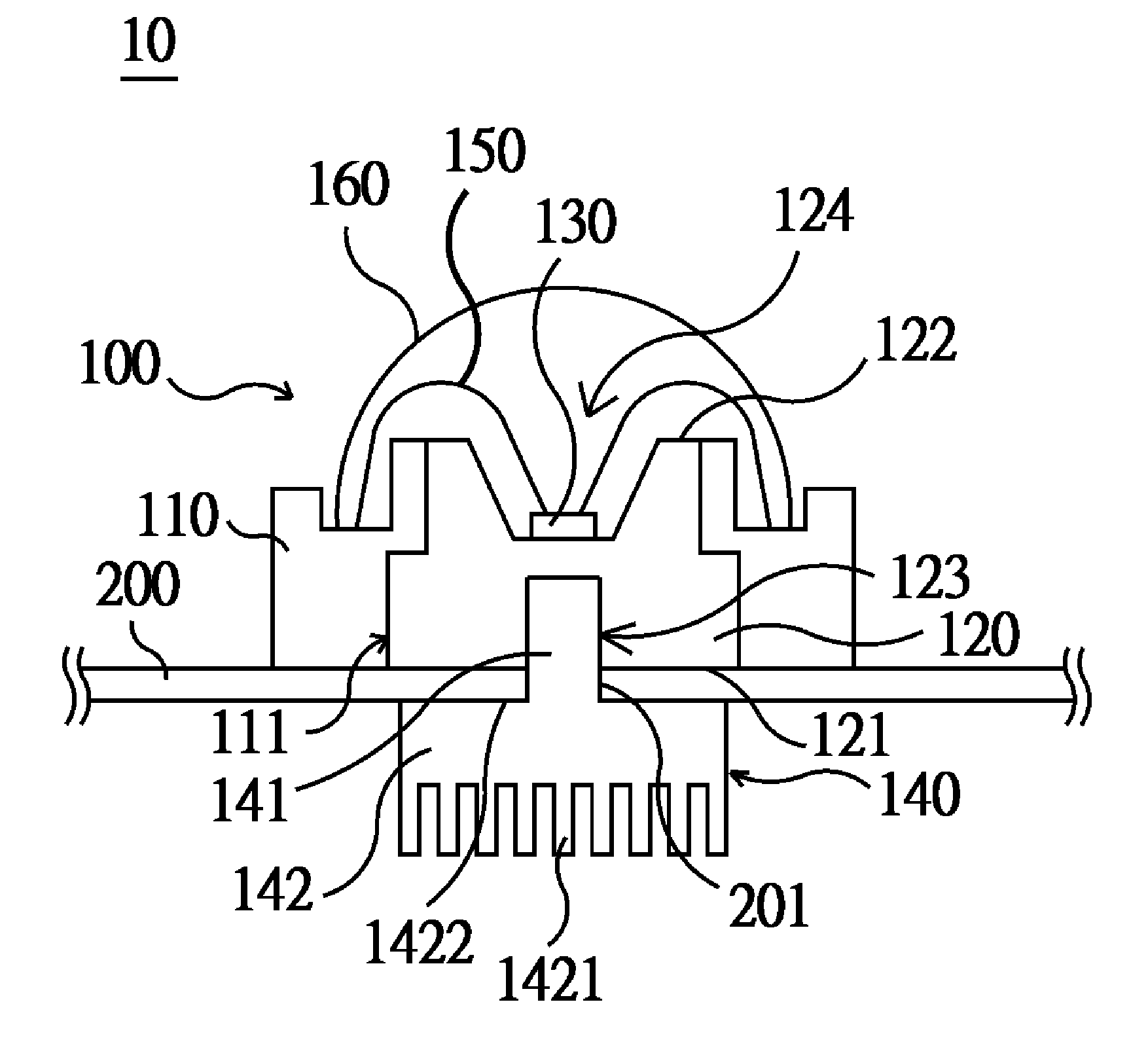 Backlight module and light-emitting source package structure thereof