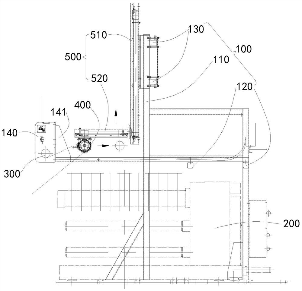 POY pre-drafting and winding device