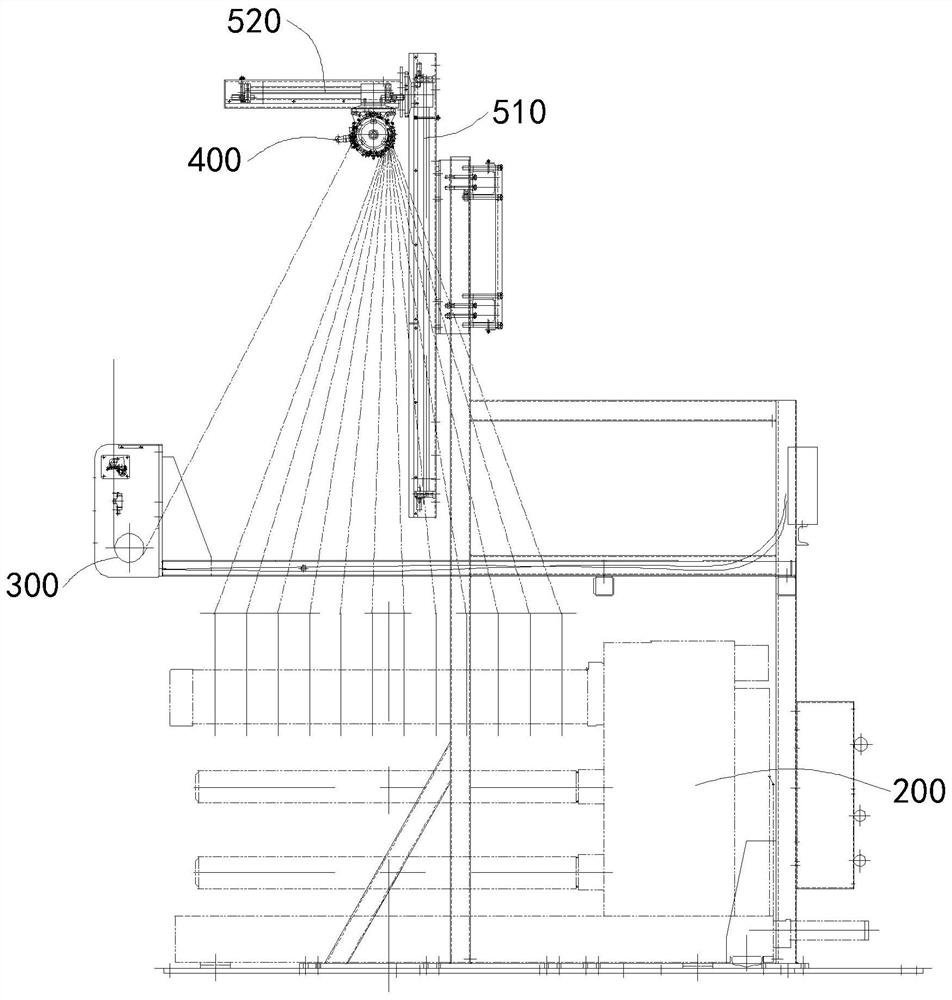 POY pre-drafting and winding device