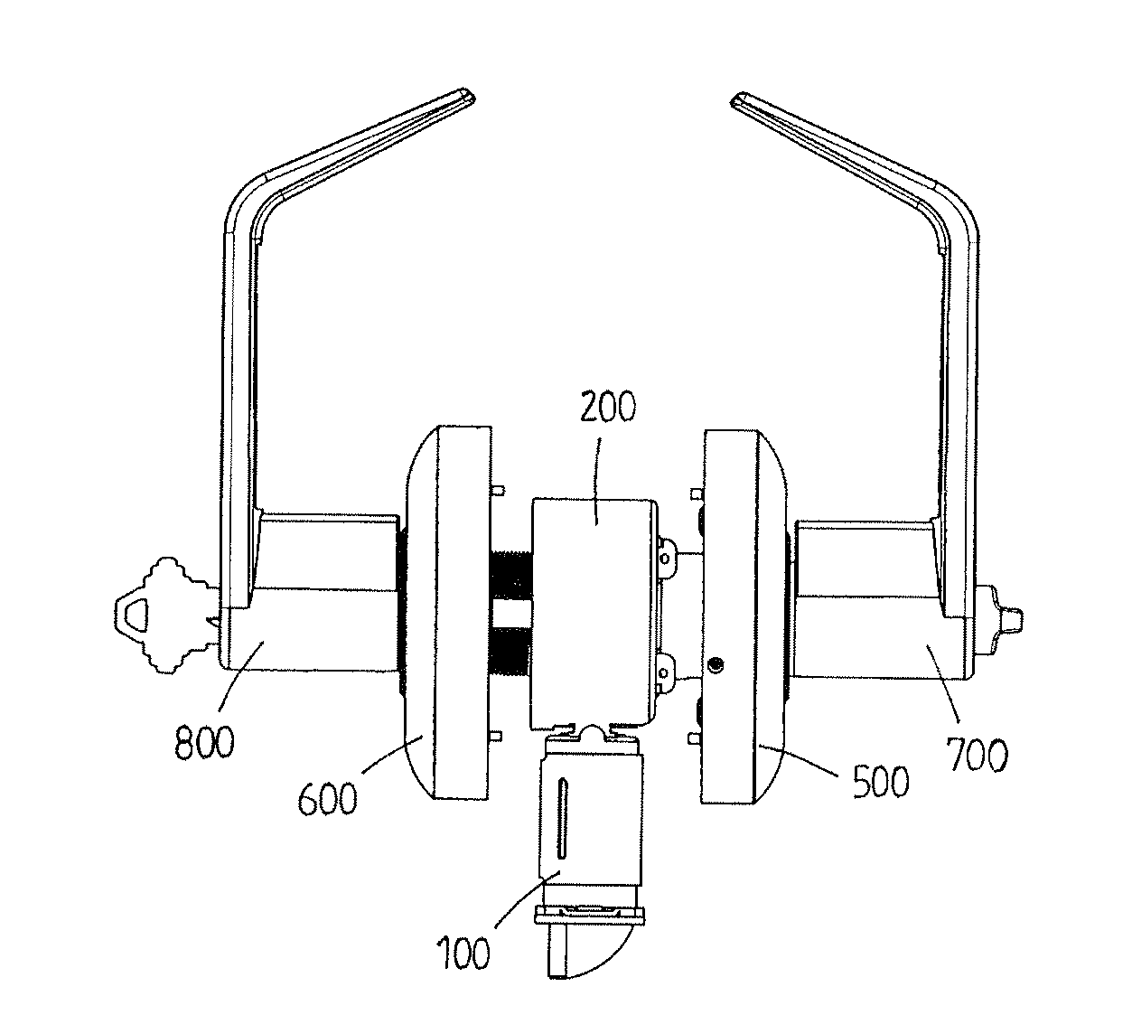 Cylindrical lever lock