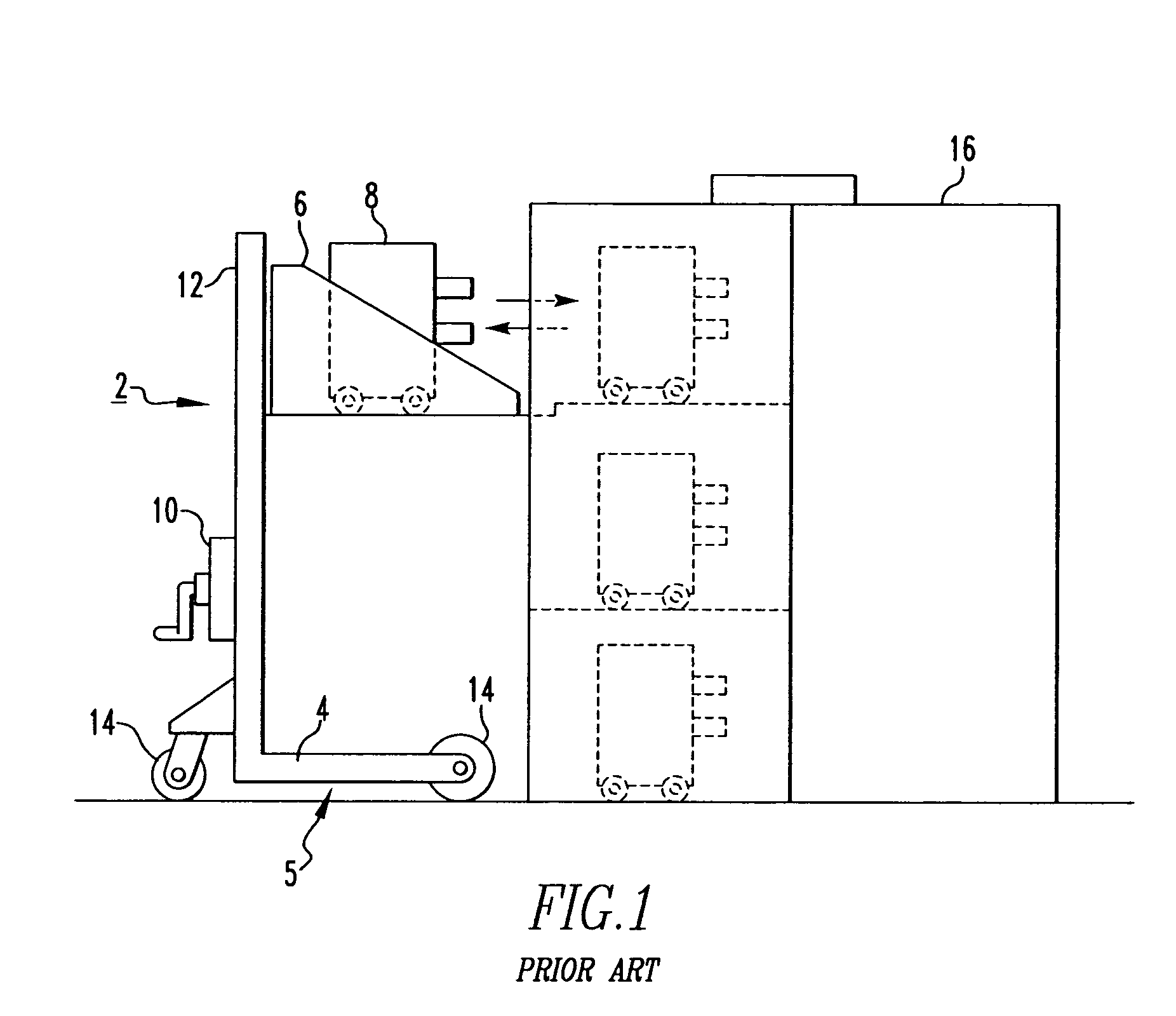 Racking device and power module therefor