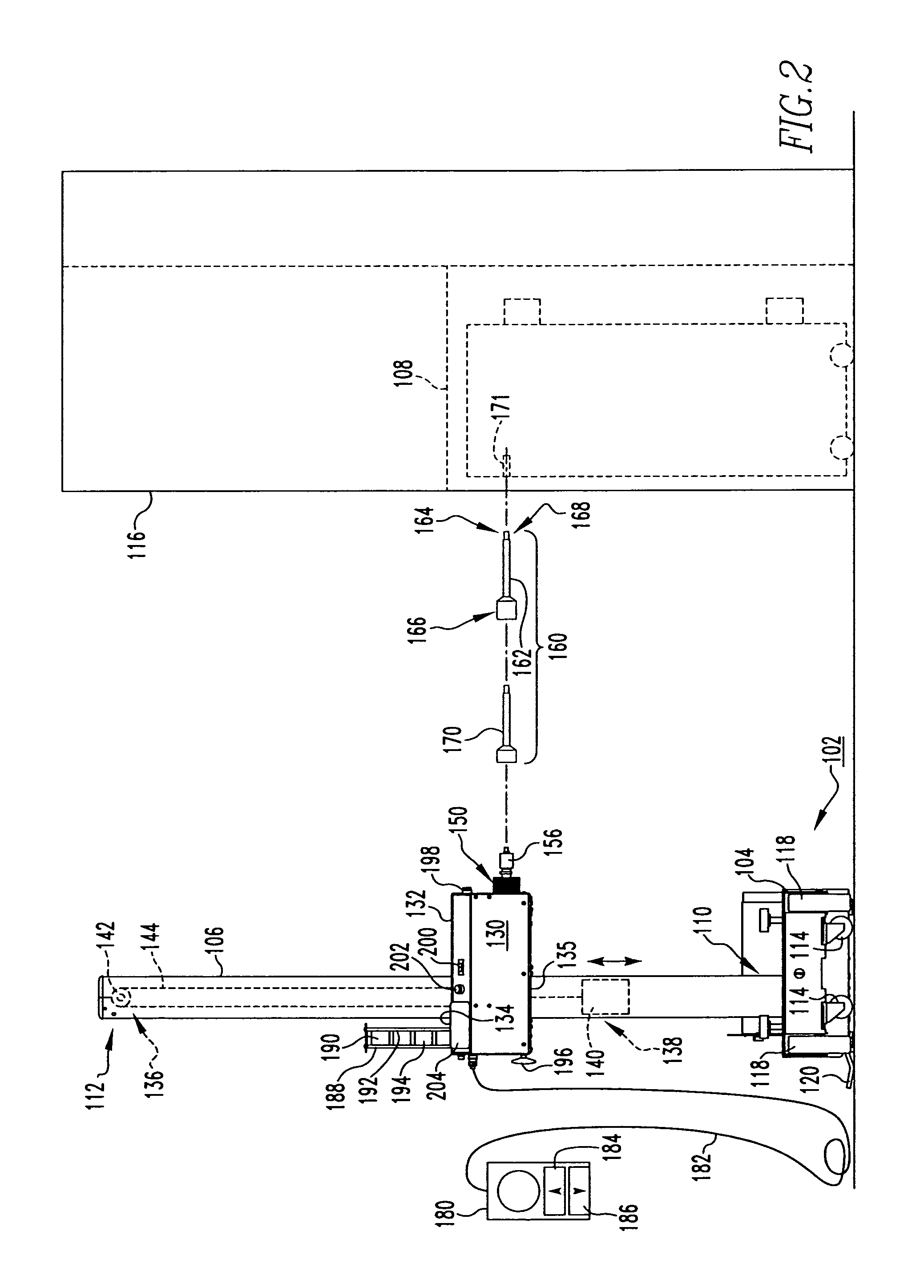 Racking device and power module therefor