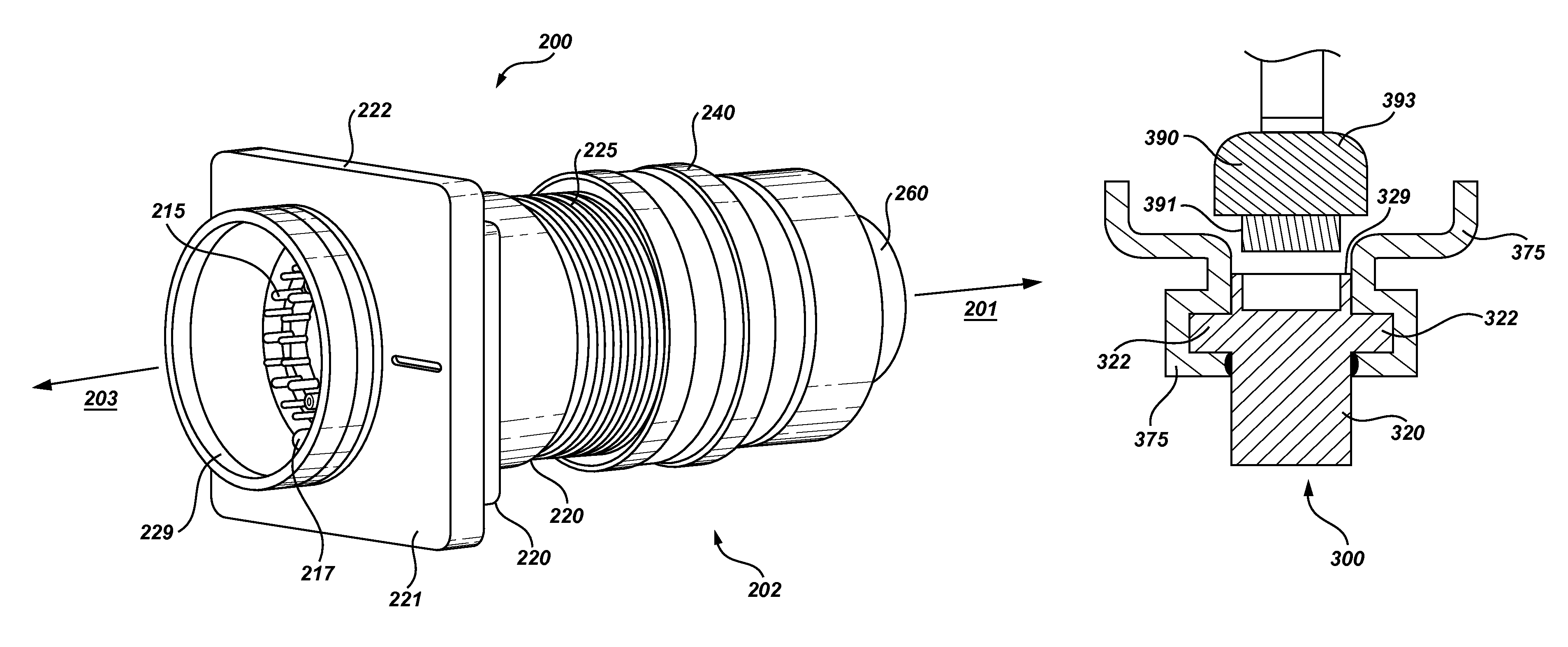 Electrical connector for missile launch rail