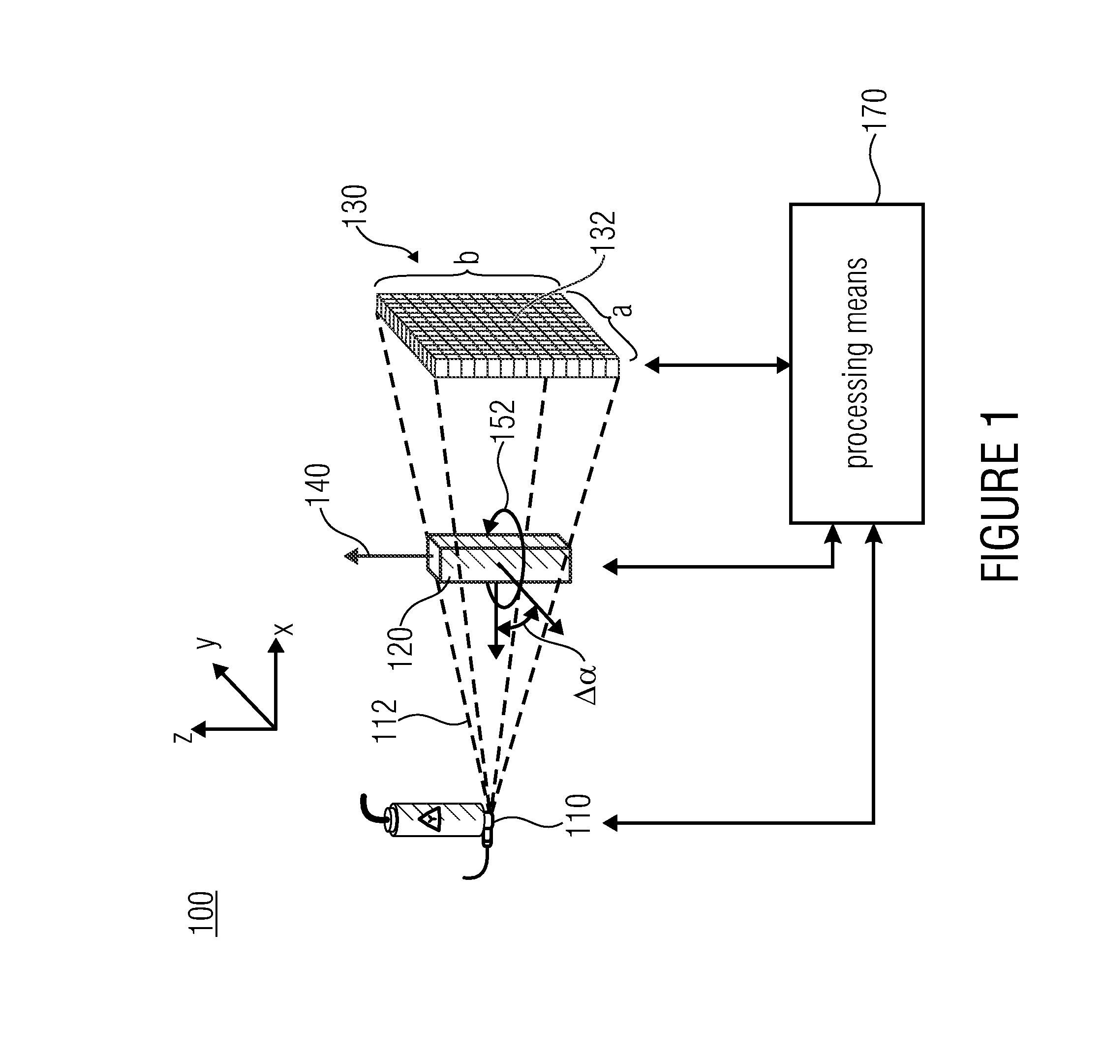 Computer tomography system and method for data determination for an interference-corrected ct recording of a test object