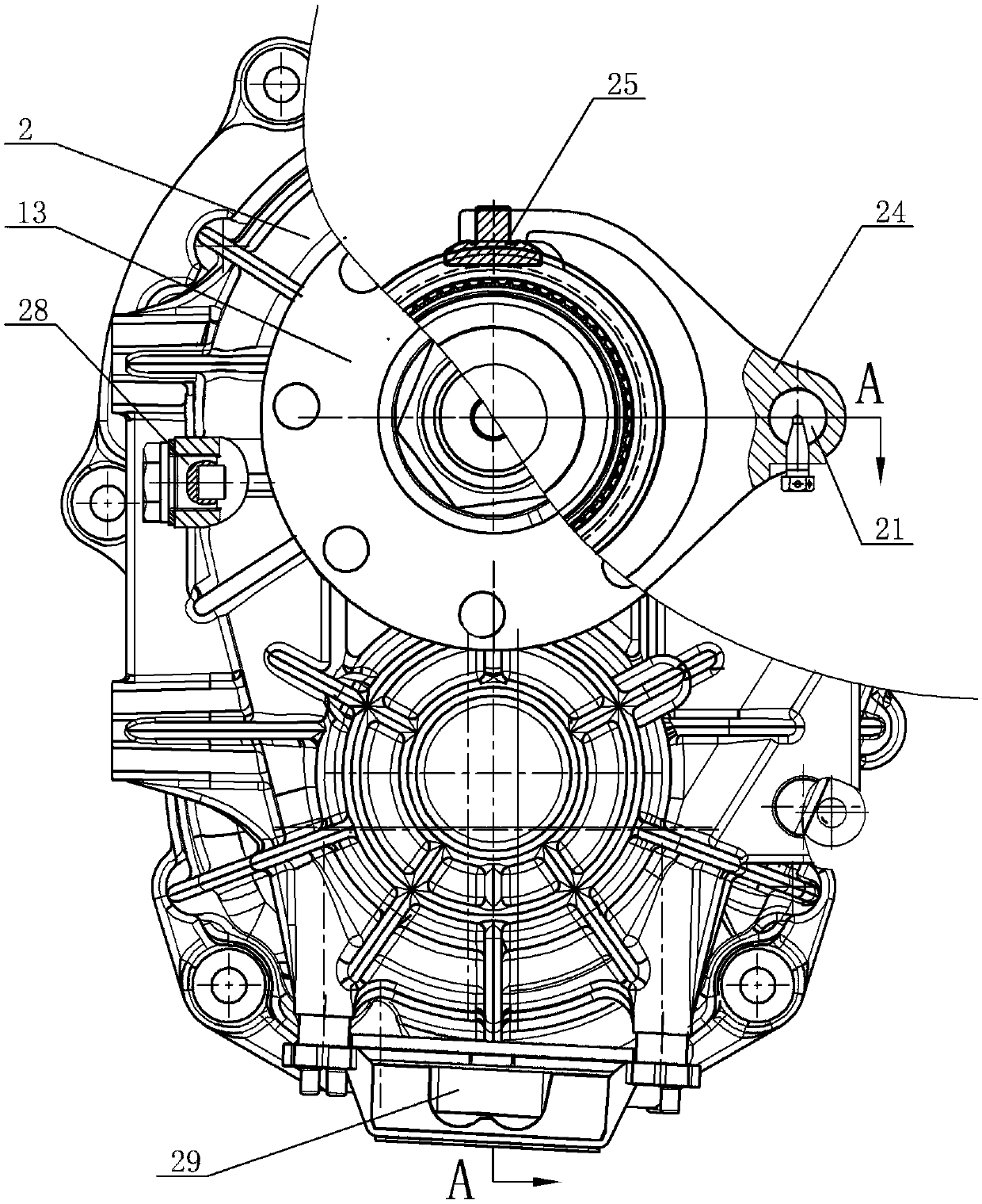 Two-gear mechanical vehicle transmission