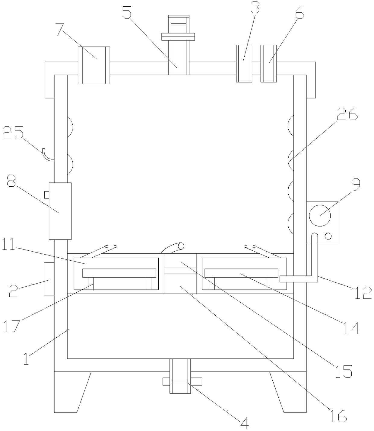 Fiber recycling and treating device and method of used clothes