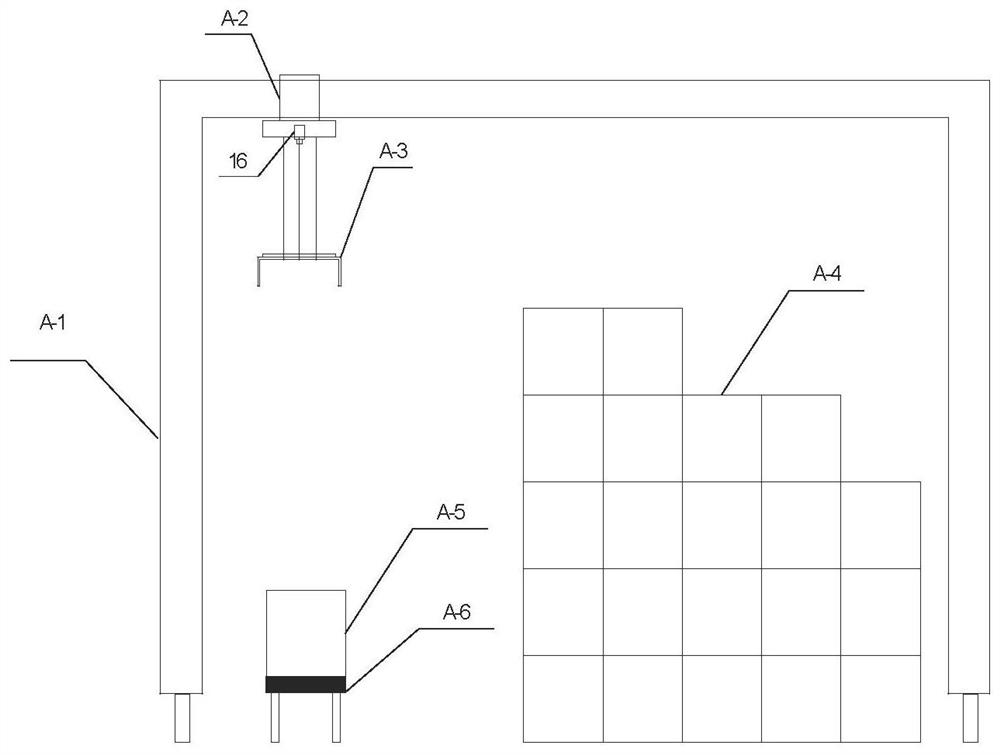 Container truck parking alignment, smashing prevention and lifting prevention device for tire crane