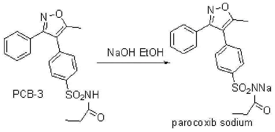 Parecoxib sodium freeze-dried powder, preparation method and powder product thereof