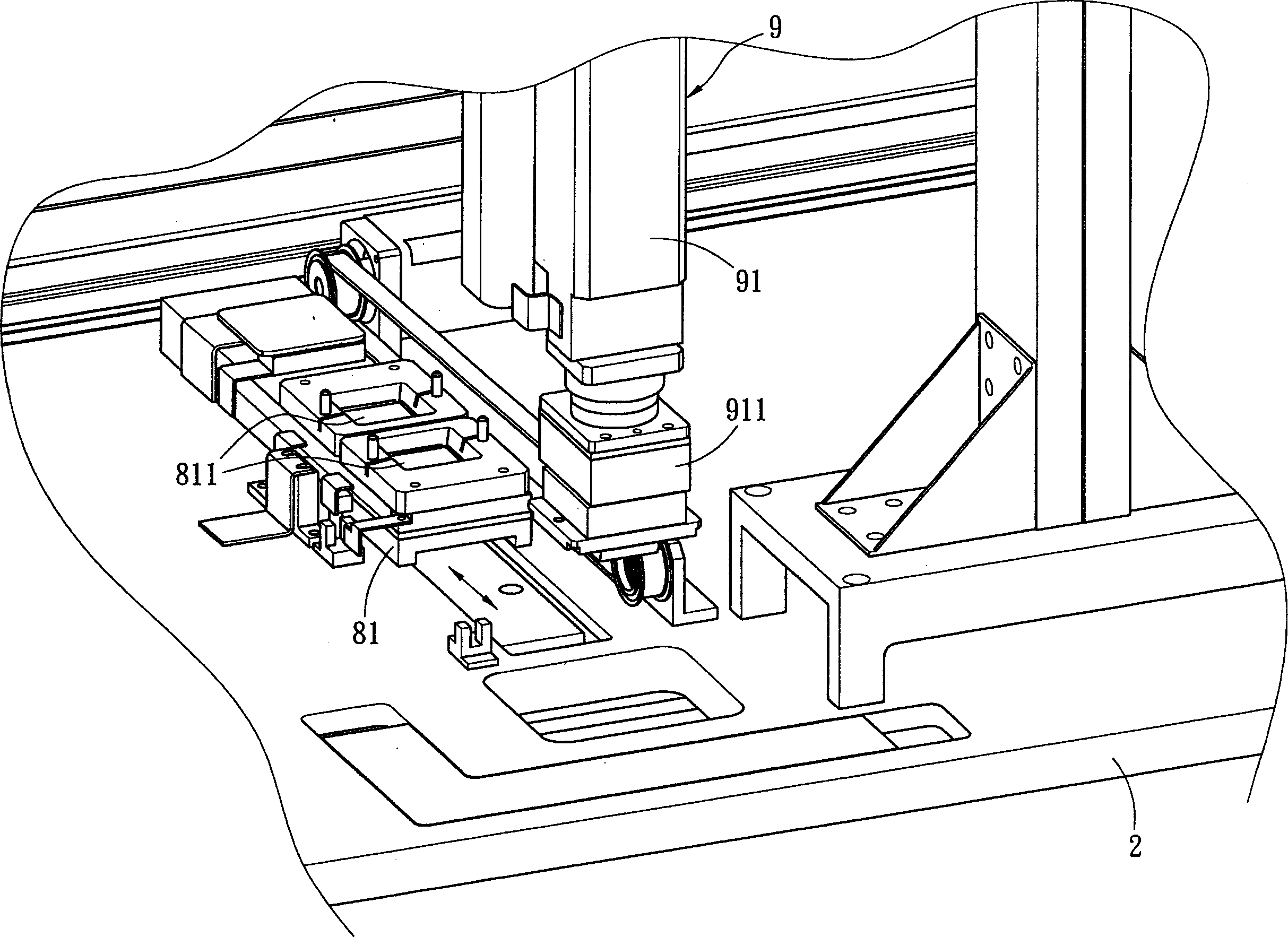 Automatic testing device of semiconductor construction element