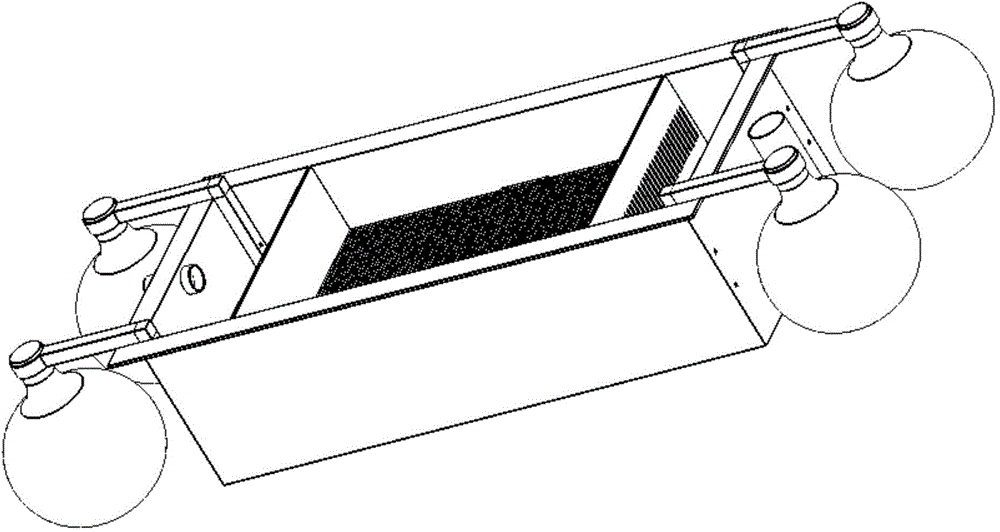 Amphibious purification device for aquaculture, and working method thereof