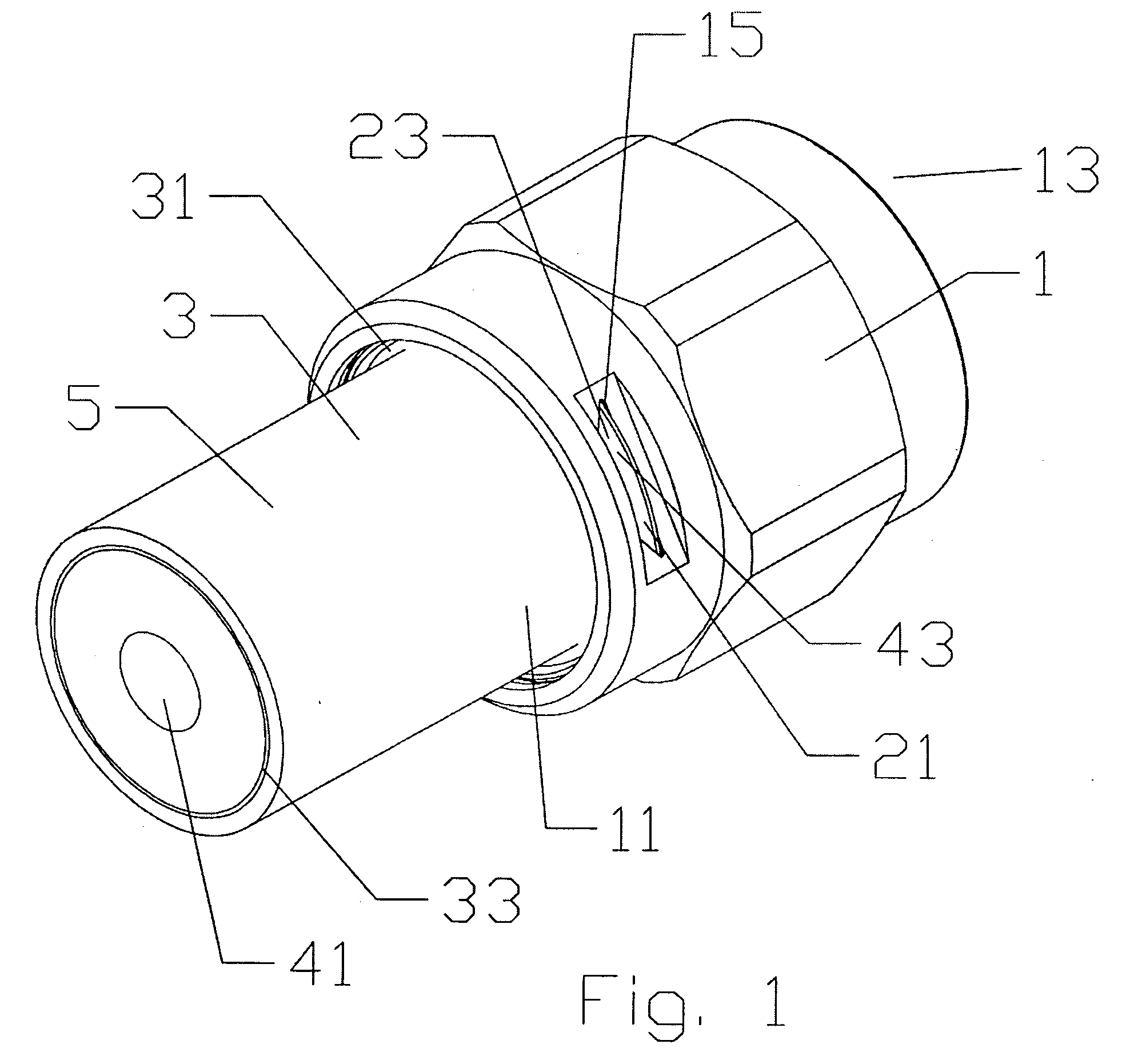 Coupling nut with cable jacket retention