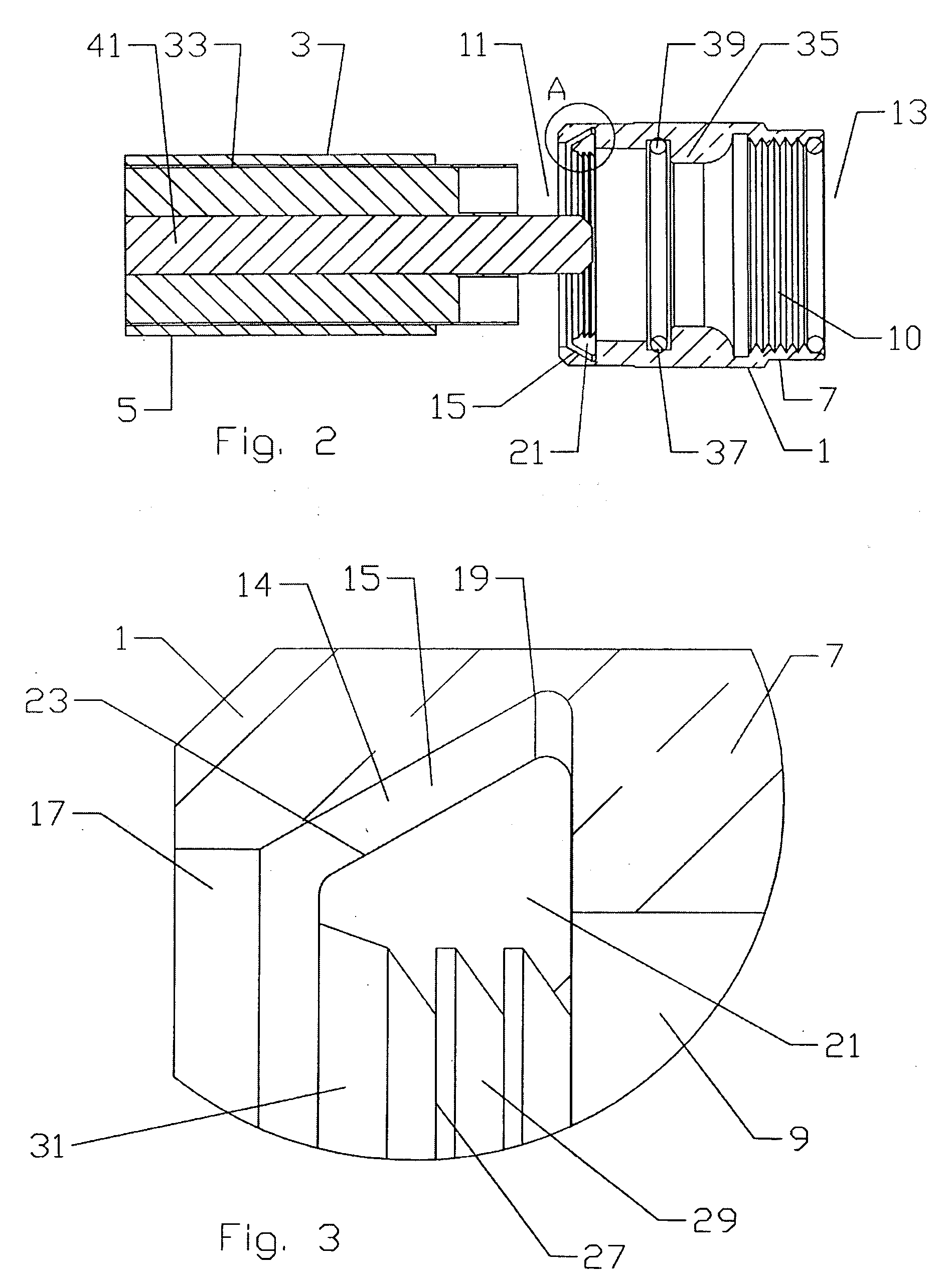 Coupling nut with cable jacket retention