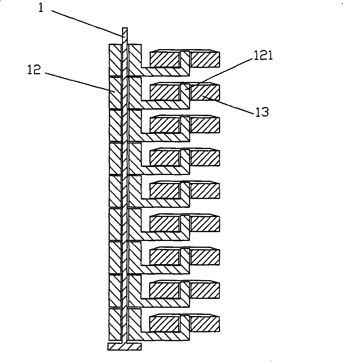 Warping mechanism used for small sample loom