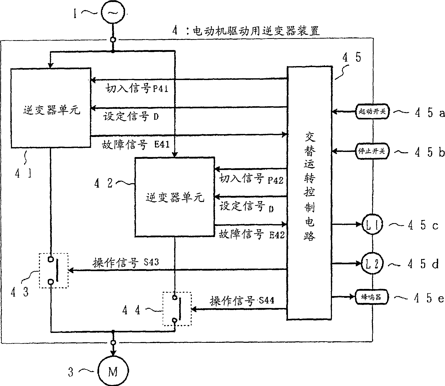 Inverter device for driving electric motor