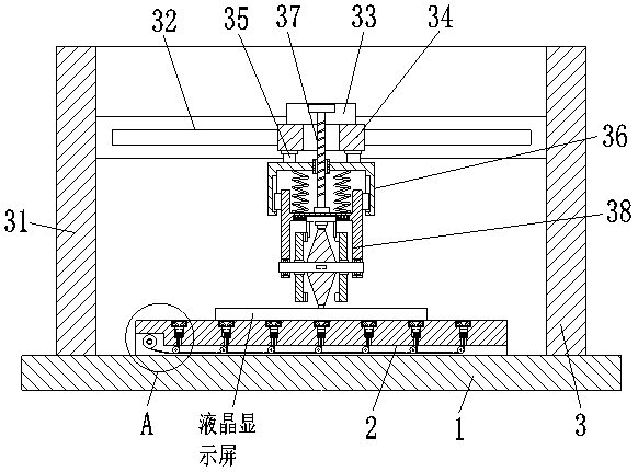 A mobile phone liquid crystal display cutting device