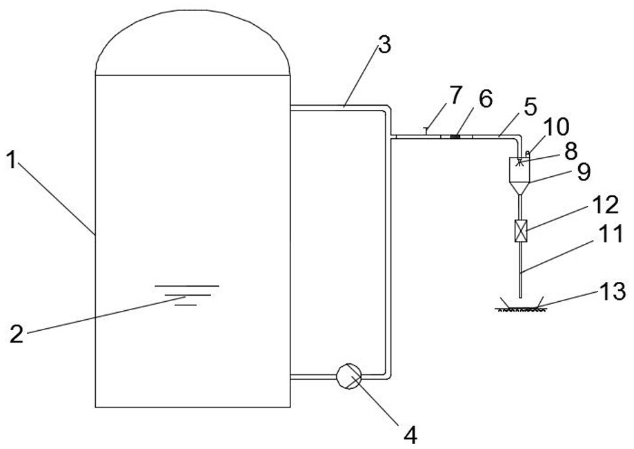 A system and construction method for defoaming and density measurement of slurry outside a desulfurization absorption tower