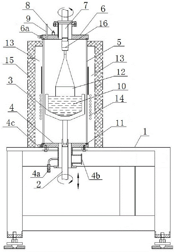 Pulling-method crystal growing furnace capable of effectively preventing furnace inside pollution